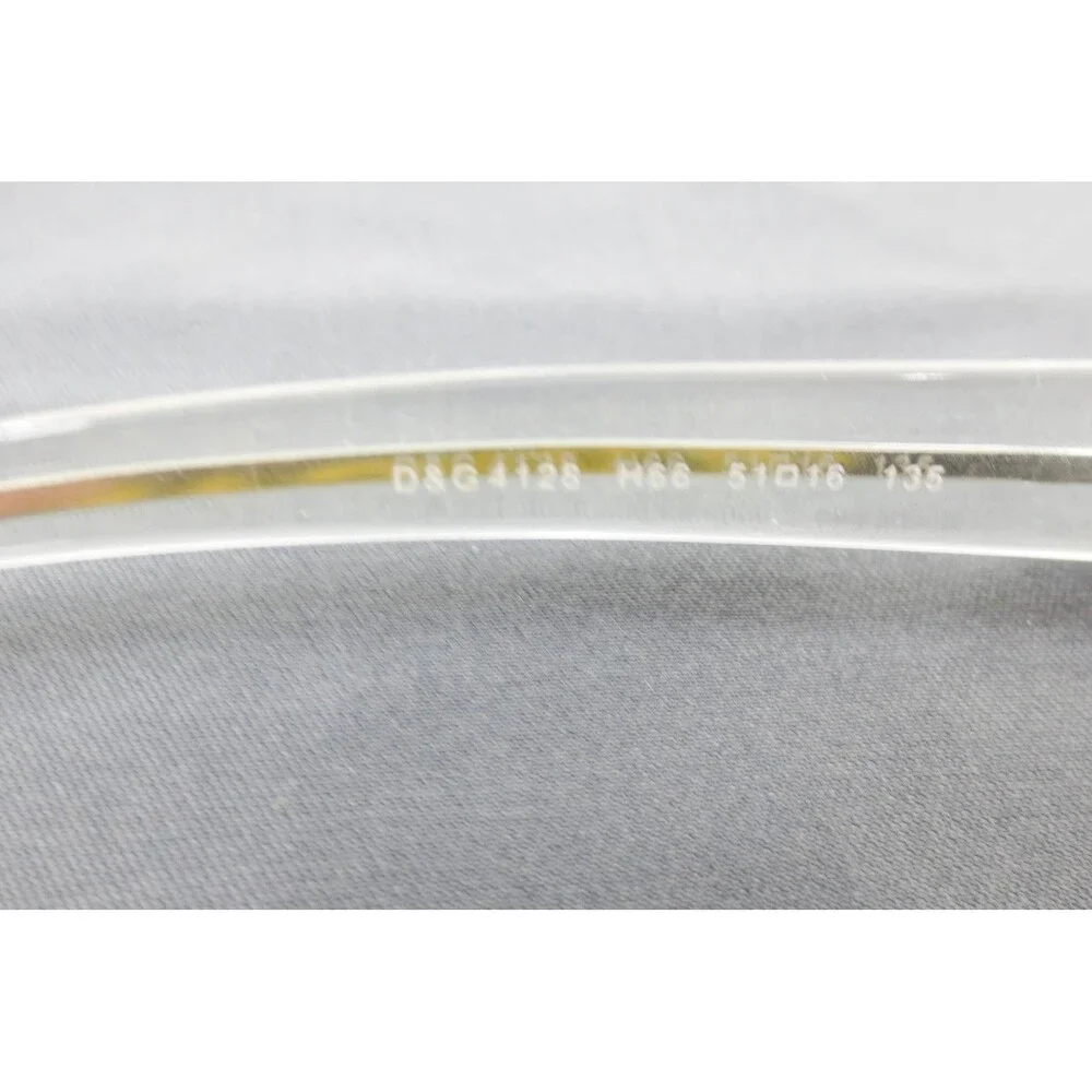 D&G Dolce & Gabbana 4128 H66 Silver Clear Rimless Eyeglasses Frames 51-16-135